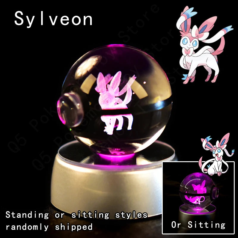 Pokemon 3D Crystal Ball Lamp