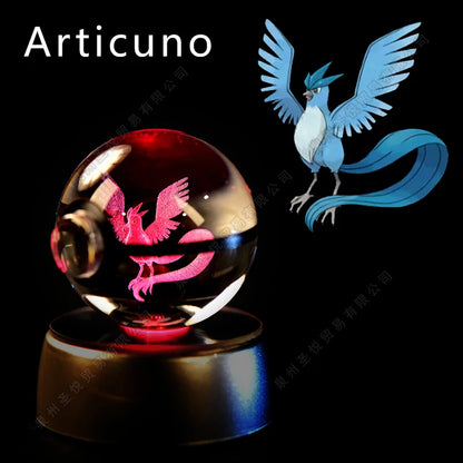 Pokemon 3D Crystal Ball Lamp