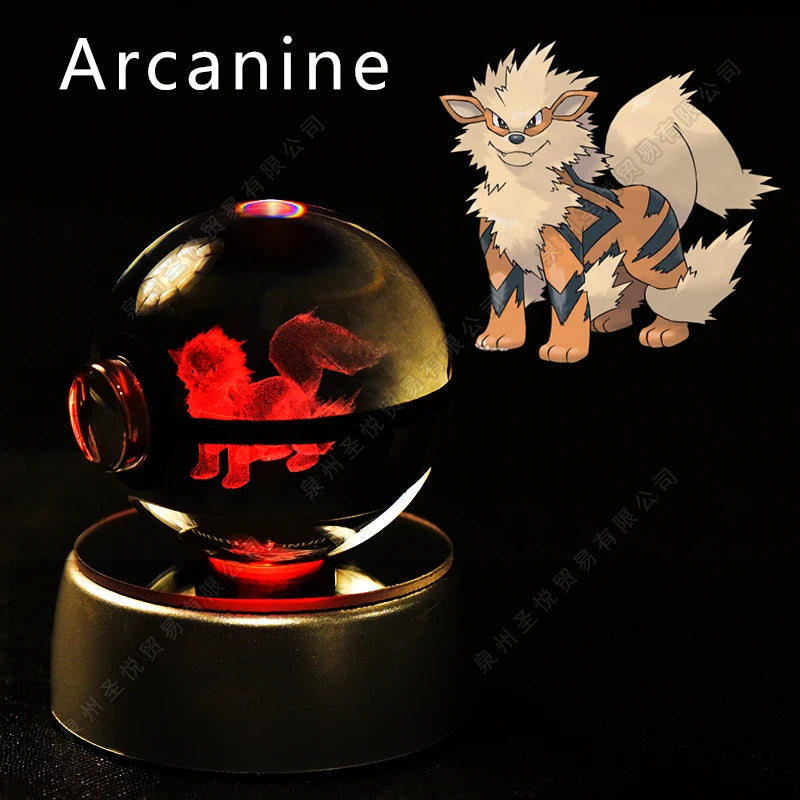 Pokemon 3D Crystal Ball Lamp