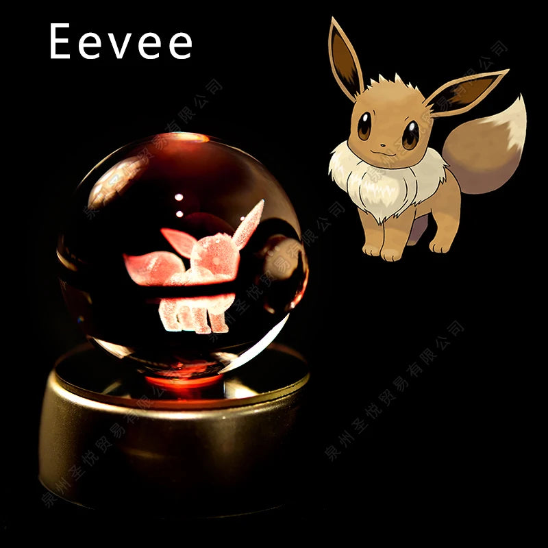 Pokemon 3D Crystal Ball Lamp