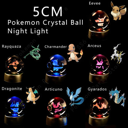 Pokemon 3D Crystal Ball Lamp