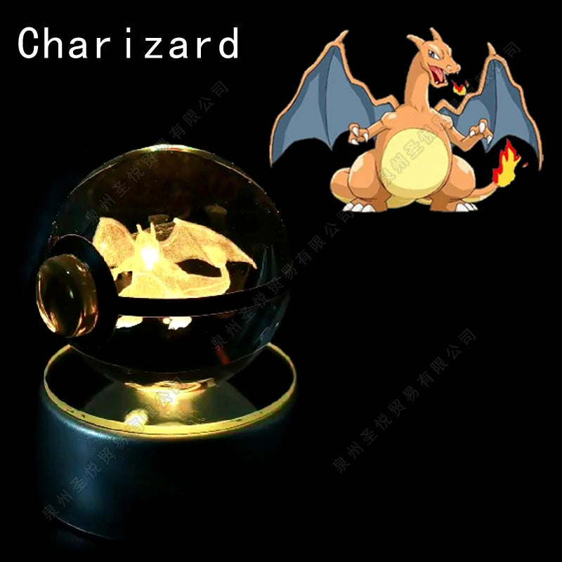 Pokemon 3D Crystal Ball Lamp
