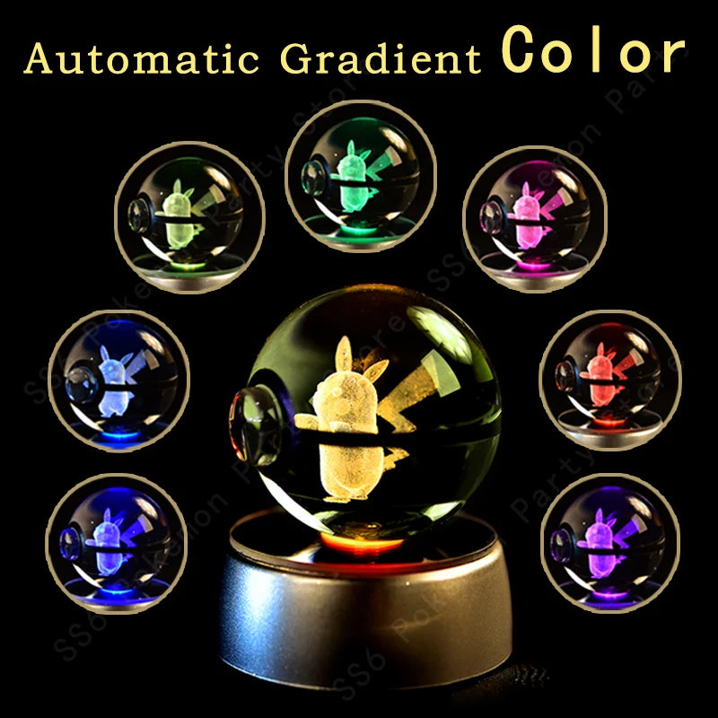 Pokemon 3D Crystal Ball Lamp