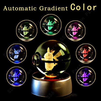 Pokemon 3D Crystal Ball Lamp