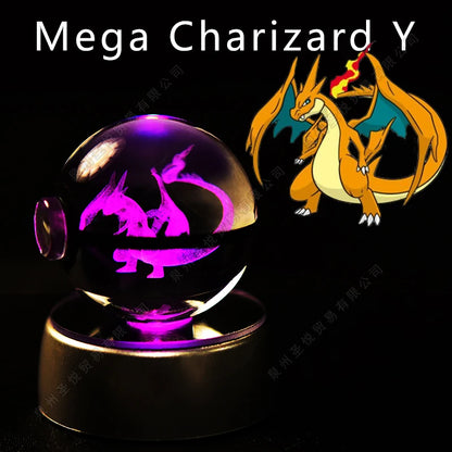 Pokemon 3D Crystal Ball Lamp